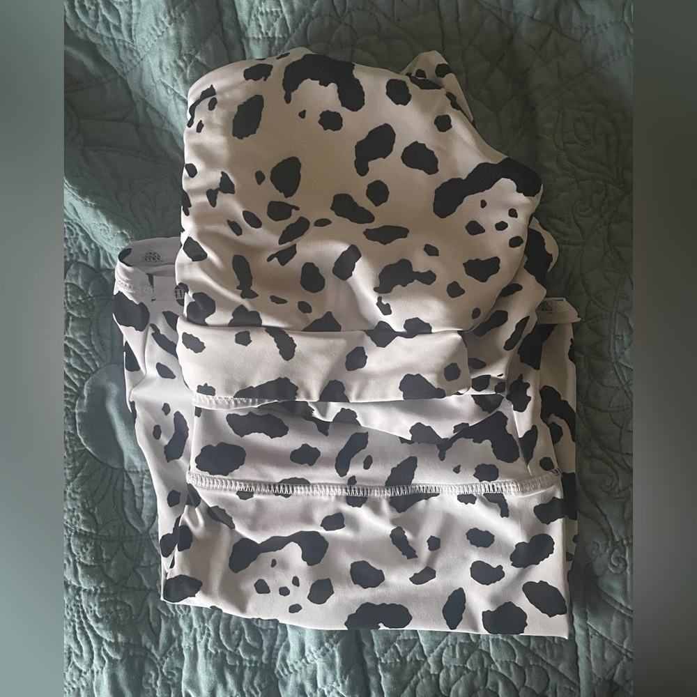 Women biker short set
